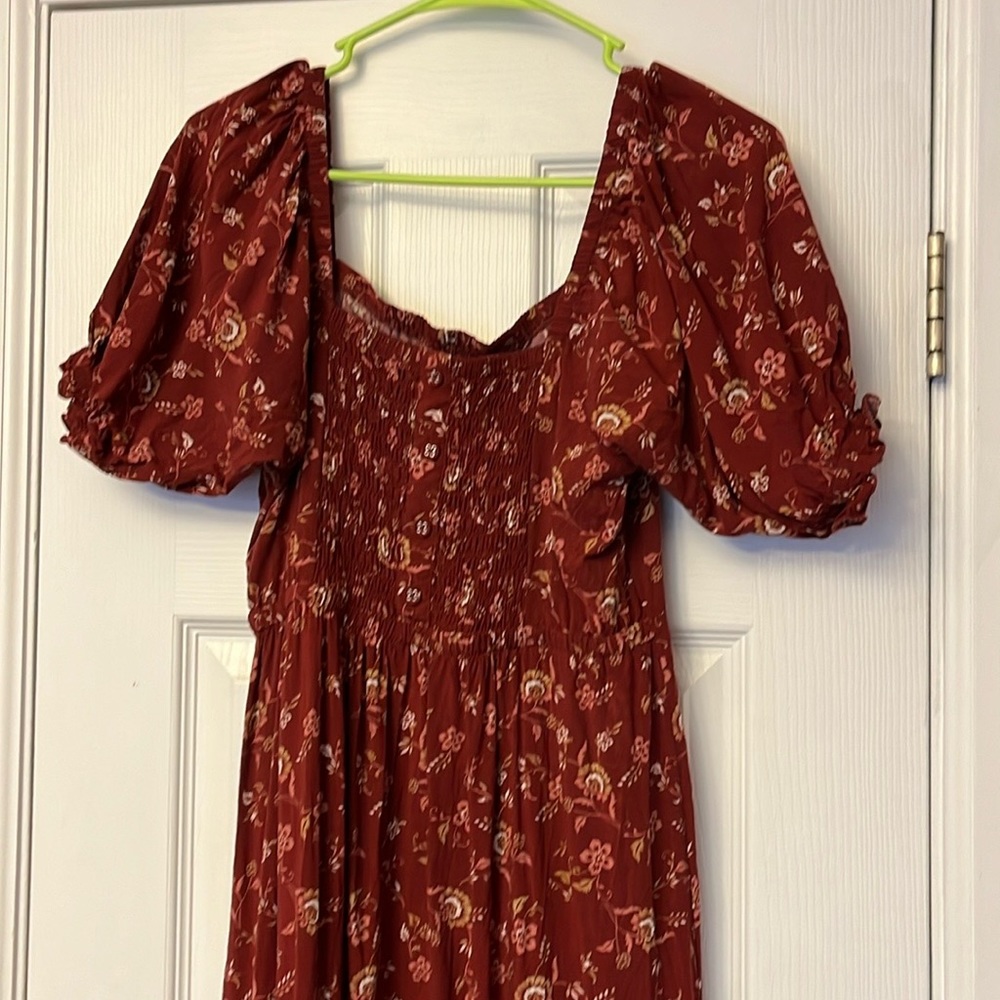 Adorable red floral dress